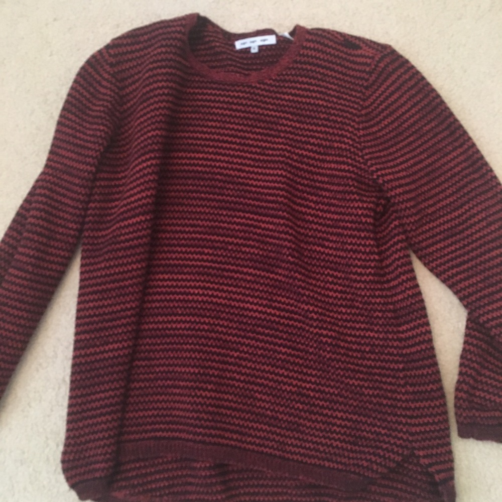red and black sweater